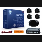 Czujnik cofania/parkowania buzzer (czarny) 4 sensory (małe)