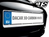 Ramka na tablicę rejestracyjną - DACAR 3D Carbon White
