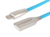 Kabel microUSB & iPhone Lighting 120cm niebieski