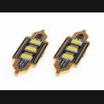 Żarówka rurkowa SV8.5 12V 39mm 3xSMD5730 LED Festoon biała AMIO (2szt.)