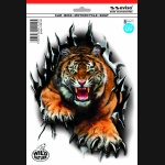 Naklejka AVISA - Tygrys rozdzierający metal WILD NATURE 18x24 cm HD UV