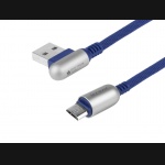 Kabel microUSB 120cm mikrofibrowy dwustronne kątowe USB MYWAY