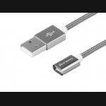 Kabel USB z magnesem neodymowym 120cm mikrofibrowy MYWAY