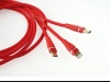 Multikabel do telefonu 3w1 Lightning/USB C/micro USB 120cm 3.1A