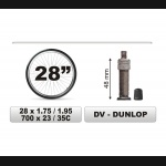 DĘTKA ROWEROWA  rozmiar 28 x 1,75 / 1,95 DV - DUNLOP