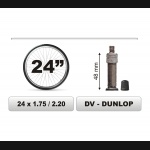 DĘTKA ROWEROWA  rozmiar 24 x 1,75 / 2,20 DV - DUNLOP