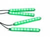 Oświetlenie wnętrza samochodu RGB 4x9LED + Bluetooth