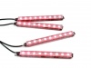 Oświetlenie wnętrza samochodu RGB 4x9LED + Bluetooth