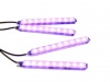 Oświetlenie wnętrza samochodu RGB 4x9LED + Bluetooth