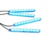 Oświetlenie wnętrza samochodu RGB 4x9LED + Bluetooth