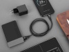 Kabel USB > micro USB 100cm TPE + nylon REBEL czarny 