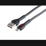 Kabel USB > micro USB 200cm mikfofibrowy z podświetleniem MYWAY