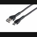 Kabel USB > USB-C 200cm mikfofibrowy z podświetleniem MYWAY