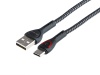 Kabel USB > USB-C 200cm mikfofibrowy z podświetleniem MYWAY