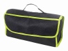 Organizer / Torba do bagażnika duża kolor czarny / zielona lamówka