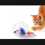 Zabawka dla kota piłka mysz piórka