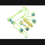 Zabawka dla psa sznur bawełniany szarpak zestaw 7 elementów