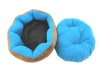 Legowisko z poduszką dla psa / kota niebieskie