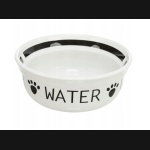 Miska ceramiczna water dla psa/kota biało-czarna 0,6l 15cm