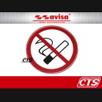 Naklejka AVISA -  zakaz palenia - mała
