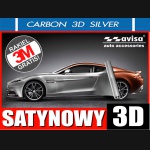 Folia ozdobna CARBON TERMO 3D AVISA 38x50cm srebrna