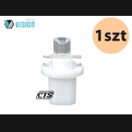 Żarówka R5 / T5 12V 1 LED w oprawce biała (1szt)