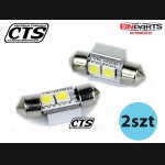 Żarówka rurkowa SV8.5 12V 31mm 2LED SMD5050 CANBUS biała 2szt.