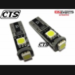 Żarówka W5W T10 12V 3 SMD5050 LED CANBUS biała (2szt.)