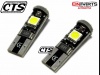 Żarówka W5W T10 12V 3 SMD5050 LED CANBUS biała (2szt.)