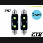 Żarówka rurkowa SV8.5 12V 41mm 2 SMD3535 LED CANBUS biała (2szt)