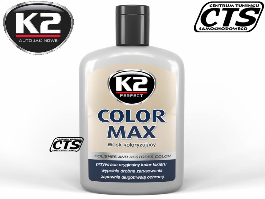 K2 COLOR MAX koloryzujący wosk nabłyszczający - Biały 200ml.