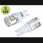 Żarówka W5W T10 12V 12 SMD3014 LED biała ALU (2szt.)