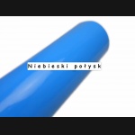 Folia niebieska połysk 152cm - klej kanalikowy (mb)