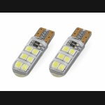 Żarówka W5W T10 12V 12xLED SMD2835 silikon biała (2szt.)