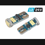 Żarówka W5W T10 12V/24V 18xLED SMD2016 CANBUS nonpolar biała VISION (2szt.)