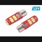 Żarówka W5W T10 12V 15xLED SMD3014 CANBUS silikon biała VISION (2szt.)