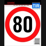 Naklejka AVISA - ograniczenie prędkości 80 TIR