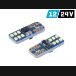 Żarówka W5W T10 12/24V 12xLED SMD2016 CANBUS nonpolar biała VISION (2szt.)