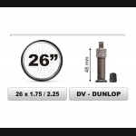 DĘTKA ROWEROWA  rozmiar 26 x 1,75 / 2,25 DV - DUNLOP