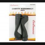 CHWYTY KIEROWNICY GUMOWE CZARNO – SZARE