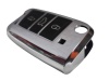 Silikonowe etui / pokrowiec na kluczyk VW SKODA TPU CHROM SILVER