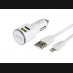 Ładowarka MYWAY 12/24V 2xUSB MAX 3.4A + kabel USB > LIGHTING