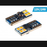 Żarówka WY5W T10 12V/24V 8xLED SMD3030 CANBUS NONPOLAR pomarańczowa VISION (2szt.)