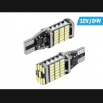 Żarówka W16W T15 12V/24V 45xLED SMD4014 CANBUS NONPOLAR biała VISION (2szt.)