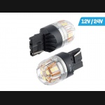 Żarówka W21W T20D 12V/24V 15xLED SMD2835 OSRAM CHIP CANBUS biała VISION (2szt.)