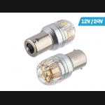 Żarówka BA15S P21W 12V/24V 15x2835 SMD LED OSRAM CHIP CANBUS biała VISION (2szt.)