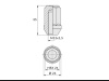 Nakrętka do felg aluminiowych M12x1.5 PEŁNA KLUCZ 21 (CHROM)