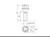 Śruba M12x1,25x28 stożek K17 CZARNA