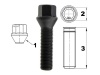 Śruba M14x1,5x45 stożek K17 CZARNA