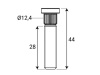 Szpilka piasty koła radełkowana M12x1,5x28 fi 12,4mm